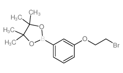 3-(2-溴乙氧基);苯硼酸频那醇酯结构式