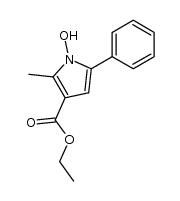 1-hydroxy-2-methyl-5-phenyl-pyrrole-3-carboxylic acid ethyl ester结构式