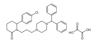 1-[3-(4-benzhydrylpiperazin-1-yl)propyl]-6-(4-chlorophenyl)piperidin-2-one,oxalic acid Structure
