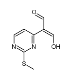 (E)-3-hydroxy-2-(2-(methylthio)pyrimidin-4-yl)acrylaldehyde结构式