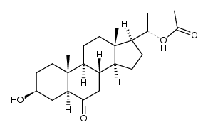 20-acetoxy-3β-hydroxy-5α-pregnan-6-one结构式