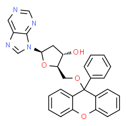 5'-O-(9-phenylxanthen-9-yl)-2'-deoxynebularine结构式