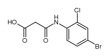 N-(4-bromo-2-chloro-phenyl)-malonamic acid结构式