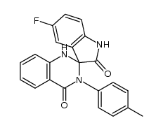 5-fluoro-3'-p-tolyl-1'H-spiro[indoline-3,2'-quinazoline]-2,4'(3'H)-dione结构式