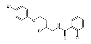 N-(2-bromo-4-(4-bromophenoxy)but-2-en-1-yl)-2-chlorobenzothioamide Structure