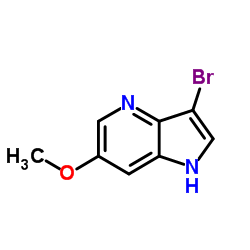 3-溴-6-甲氧基-1H-吡咯并[3,2-b]吡啶结构式