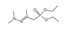 syn-diethyl β-N,N-dimethylhydrazonopropylphosphonate Structure