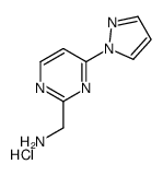 (4-pyrazol-1-ylpyrimidin-2-yl)methanamine,hydrochloride结构式
