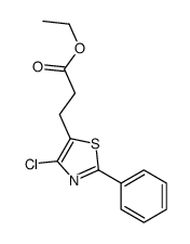 ethyl 3-(4-chloro-2-phenyl-1,3-thiazol-5-yl)propanoate结构式