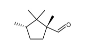 (1R,3S)-1,2,2,3-tetramethyl-1-cyclopentanecarboxaldehyde Structure
