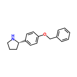 (2S)-2-[4-(Benzyloxy)phenyl]pyrrolidine Structure