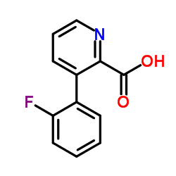 3-(2-Fluorophenyl)-2-pyridinecarboxylic acid Structure