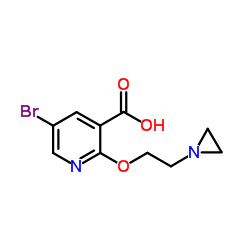 2-[2-(1-Aziridinyl)ethoxy]-5-bromonicotinic acid Structure