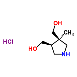 [(3S,4R)-4-(hydroxymethyl)-4-methyl-pyrrolidin-3-yl]methanol;hydrochloride Structure