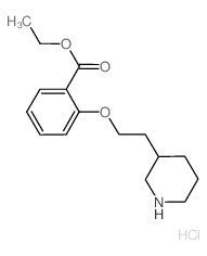 Ethyl 2-[2-(3-piperidinyl)ethoxy]benzoate hydrochloride结构式