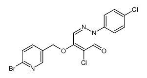 5-[(6-bromopyridin-3-yl)methoxy]-4-chloro-2-(4-chlorophenyl)pyridazin-3-one结构式