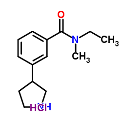 N-Ethyl-N-methyl-3-(3-pyrrolidinyl)benzamide hydrochloride (1:1) Structure