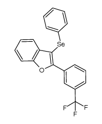 3-(phenylselanyl)-2-(3-(trifluoromethyl)phenyl)benzofuran Structure