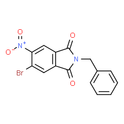 2-苄基-5-溴-6-硝基异吲哚啉-1,3-二酮结构式