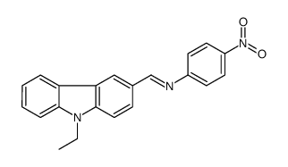 1-(9-ethylcarbazol-3-yl)-N-(4-nitrophenyl)methanimine Structure