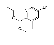 5-bromo-2-(diethoxymethyl)-3-methylpyridine结构式