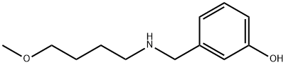 3-{[(4-甲氧基丁基)氨基]甲基}苯酚结构式