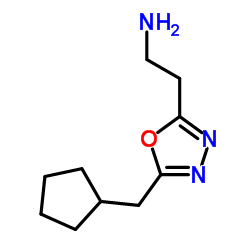 2-(5-Cyclopentylmethyl-[1,3,4]oxadiazol-2-yl)-ethylamine结构式