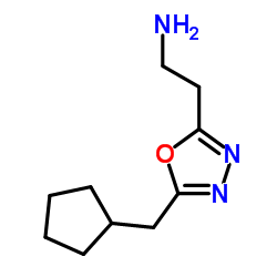 2-(5-Cyclopentylmethyl-[1,3,4]oxadiazol-2-yl)-ethylamine structure