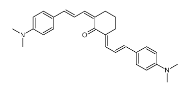 2,6-bis[3-[4-(dimethylamino)phenyl]prop-2-enylidene]cyclohexan-1-one结构式