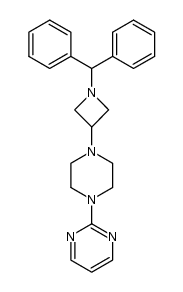 2-[4-(1-benzhydryl-azetidin-3-yl)-piperazin-1-yl]-pyrimidine结构式