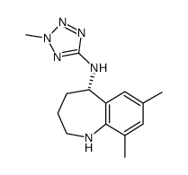 (S)-7.9-dimethyl-N-(2-methyl-2H-tetrazol-5-yl)-2.3.4.5-tetrahydro-1H-benzo[b]azepin-5-amine structure