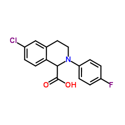 2-(4-FLUORO-PHENYL)-6-CHLORO-1,2,3,4-TETRAHYDRO-ISOQUINOLINE-1-CARBOXYLIC ACID结构式