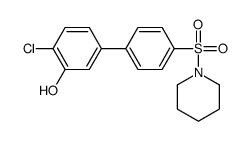 2-chloro-5-(4-piperidin-1-ylsulfonylphenyl)phenol Structure