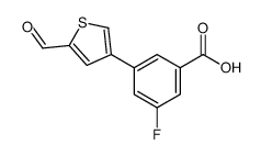 3-fluoro-5-(5-formylthiophen-3-yl)benzoic acid Structure