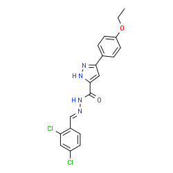 (E)-N-(2,4-dichlorobenzylidene)-3-(4-ethoxyphenyl)-1H-pyrazole-5-carbohydrazide Structure