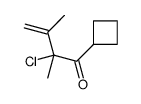 3-Buten-1-one, 2-chloro-1-cyclobutyl-2,3-dimethyl- (9CI) structure