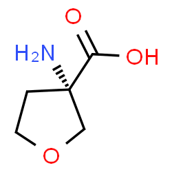 (3S)-3-aminooxolane-3-carboxylic acid structure