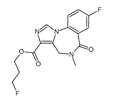 3'-fluoropropyl-8-fluoro-5,6-dihydro-5-methyl-6-oxo-4H-imidazol(1,5-a)(1,4)benzodiazepine-3-carboxylic acid结构式