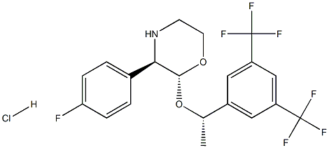 (2R,3R)-2-[(1S)-1-[3,5-Bis(trifluoroMethyl)phenyl]ethoxy]-3-(4-fluorophenyl)Morpholine hydrochloride Structure