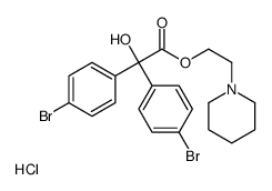 2-piperidin-1-ylethyl 2,2-bis(4-bromophenyl)-2-hydroxyacetate,hydrochloride结构式