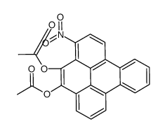 (5-acetyloxy-6-nitrobenzo[e]pyren-4-yl) acetate Structure
