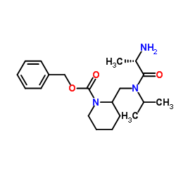 Benzyl 2-{[L-alanyl(isopropyl)amino]methyl}-1-piperidinecarboxylate Structure