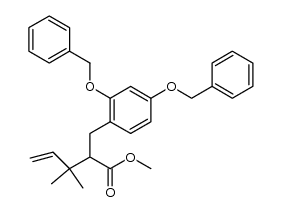 methyl 2-(2,4-bis(benzyloxy)benzyl)-3,3-dimethylpent-4-enoate结构式