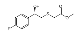 methyl 2-[(2R)-2-(4-fluorophenyl)-2-hydroxyethyl]thioacetate结构式