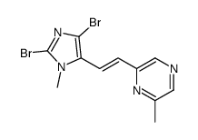 2-[(Z)-2-(2,5-dibromo-3-methylimidazol-4-yl)ethenyl]-6-methylpyrazine结构式