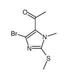 1-(5-bromo-3-methyl-2-methylsulfanylimidazol-4-yl)ethanone结构式