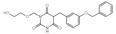 5-(3-benzyloxy)benzyl-1-((2-hydroxyethoxy)methyl)barbituric acid picture