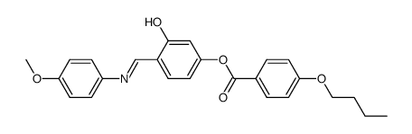 4-Butoxy-benzoic acid 3-hydroxy-4-{[(E)-4-methoxy-phenylimino]-methyl}-phenyl ester Structure