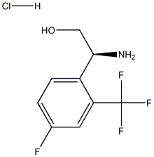 (2S)-2-AMINO-2-[4-FLUORO-2-(TRIFLUOROMETHYL)PHENYL]ETHAN-1-OL HYDROCHLORIDE结构式