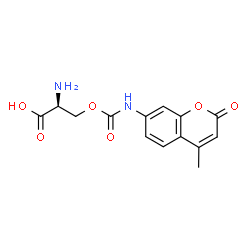 serine-7-amino-4-methylcoumarin carbamate structure